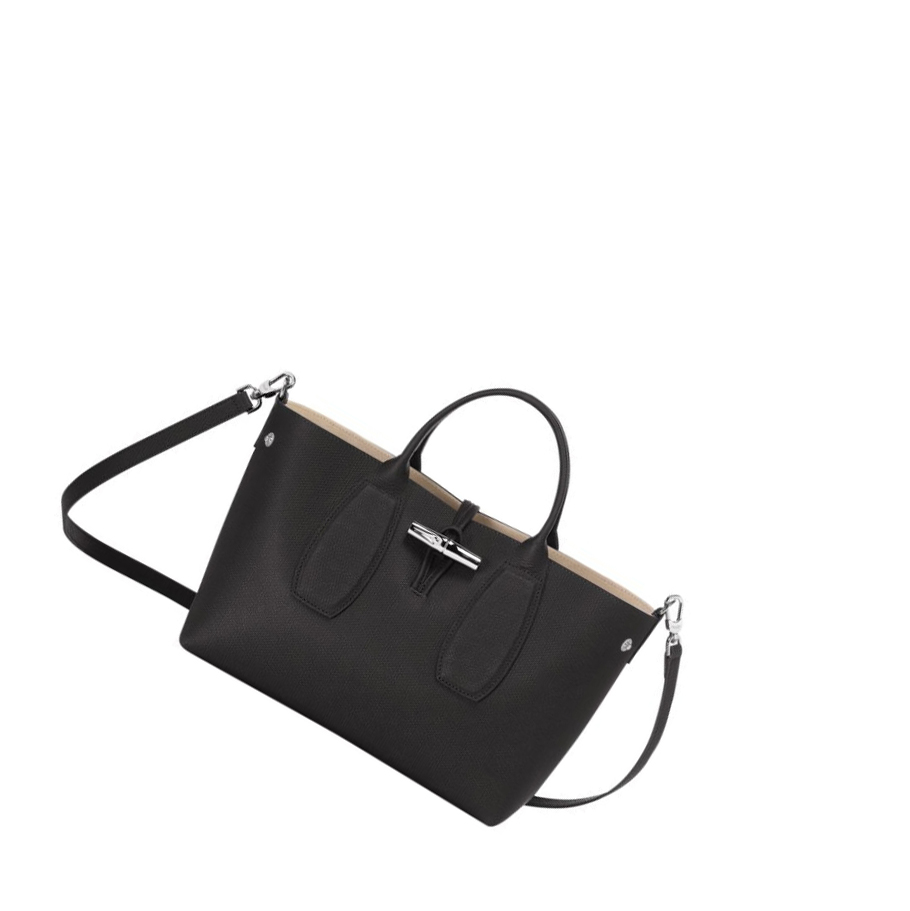 Longchamp Roseau M Handtas Dames Zwart | NL-UP36218