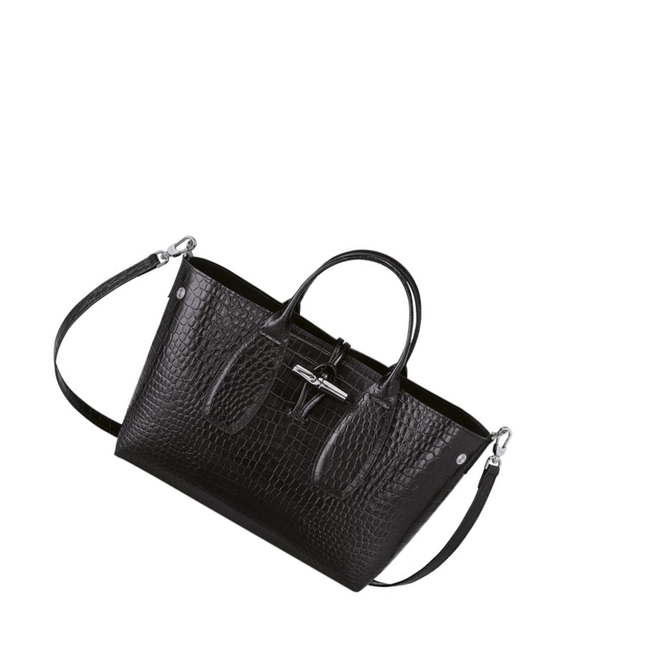 Longchamp Roseau M Handtas Dames Zwart | NL-ZD40158