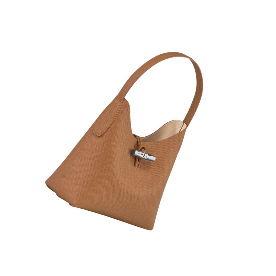 Longchamp Roseau M Schoudertassen Dames Beige | NL-VE47850