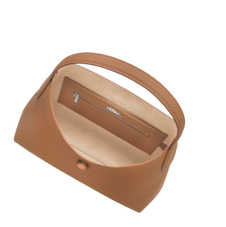Longchamp Roseau M Schoudertassen Dames Beige | NL-VE47850