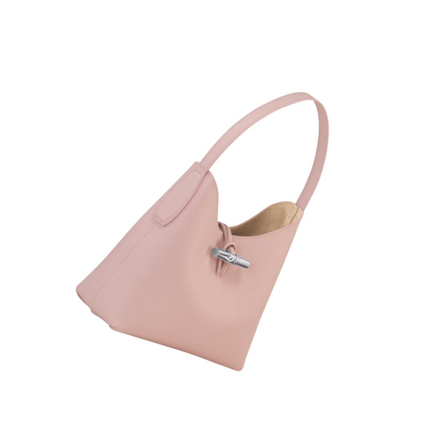 Longchamp Roseau M Schoudertassen Dames Lichtroze | NL-YN68749
