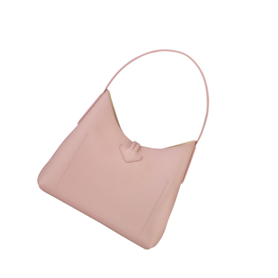 Longchamp Roseau M Schoudertassen Dames Lichtroze | NL-YN68749