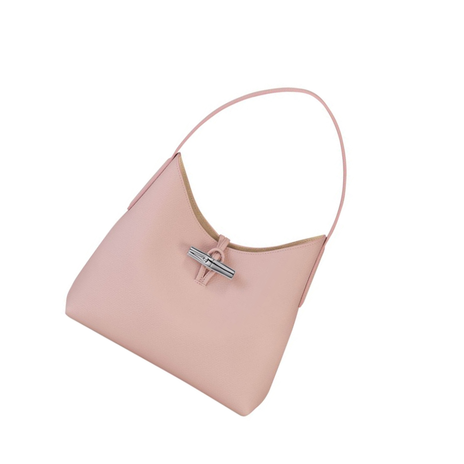 Longchamp Roseau M Schoudertassen Dames Lichtroze | NL-YN68749