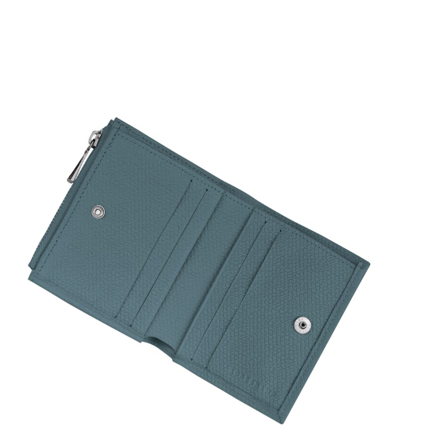 Longchamp Roseau Portefeuille Dames Blauw | NL-BX98473