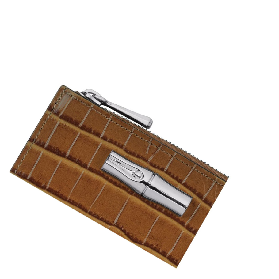 Longchamp Roseau Portefeuille Dames Bruin | NL-YZ49285