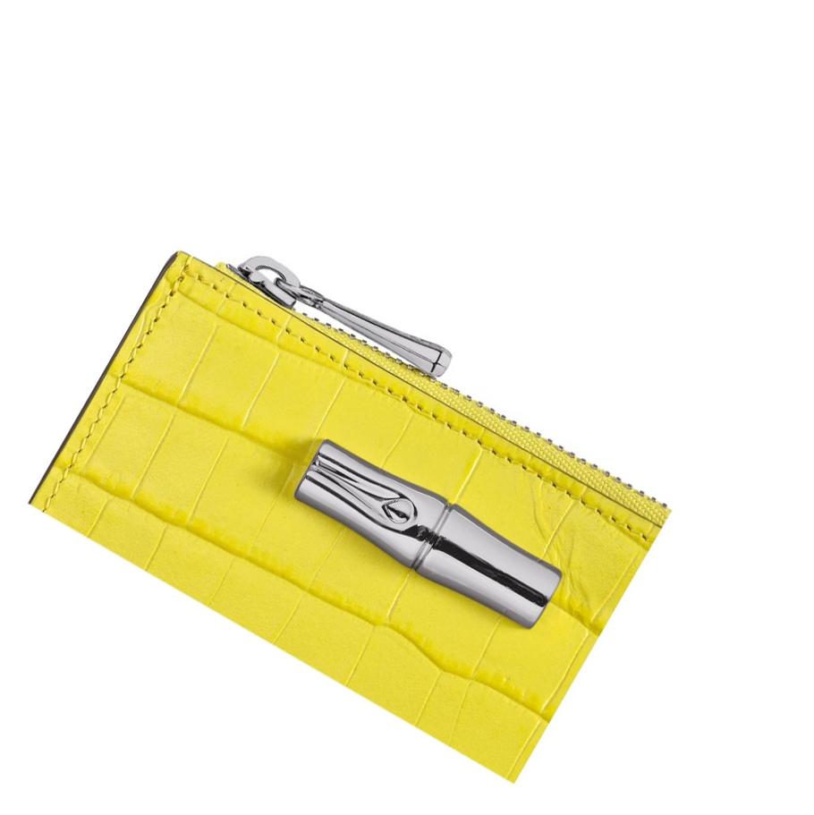 Longchamp Roseau Portefeuille Dames Geel | NL-HS21640