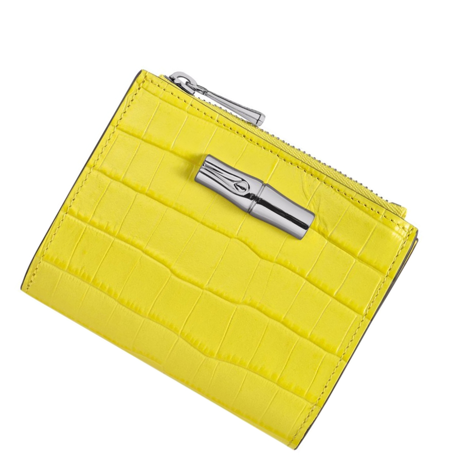 Longchamp Roseau Portefeuille Dames Geel | NL-HS21640