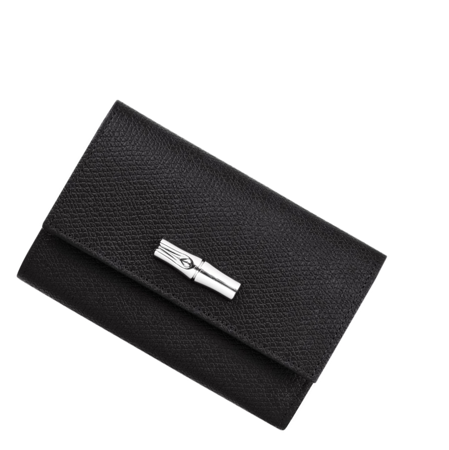 Longchamp Roseau Portefeuille Dames Zwart | NL-IM72369