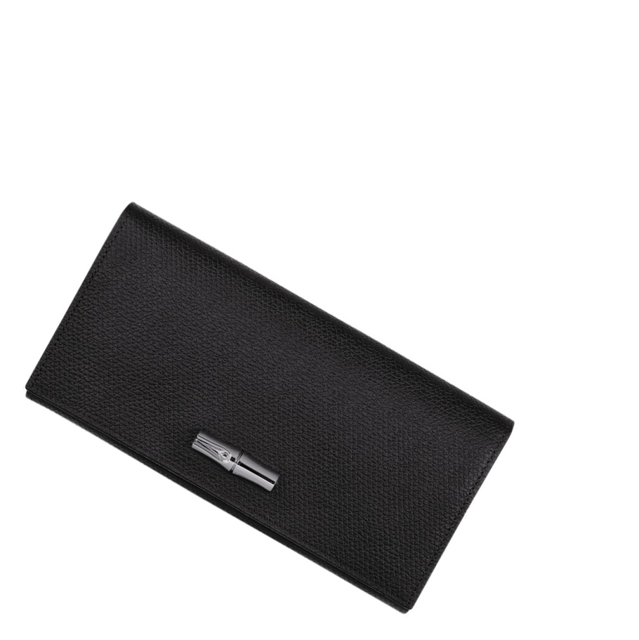 Longchamp Roseau Portefeuille Dames Zwart | NL-NY61987