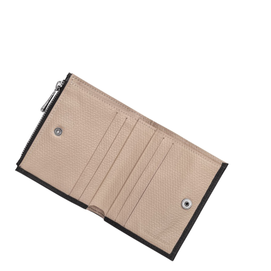 Longchamp Roseau Portefeuille Dames Zwart | NL-XD10368