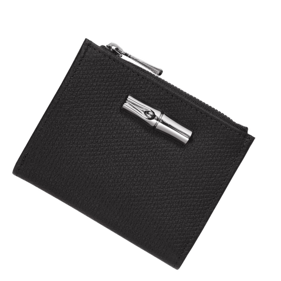 Longchamp Roseau Portefeuille Dames Zwart | NL-XD10368