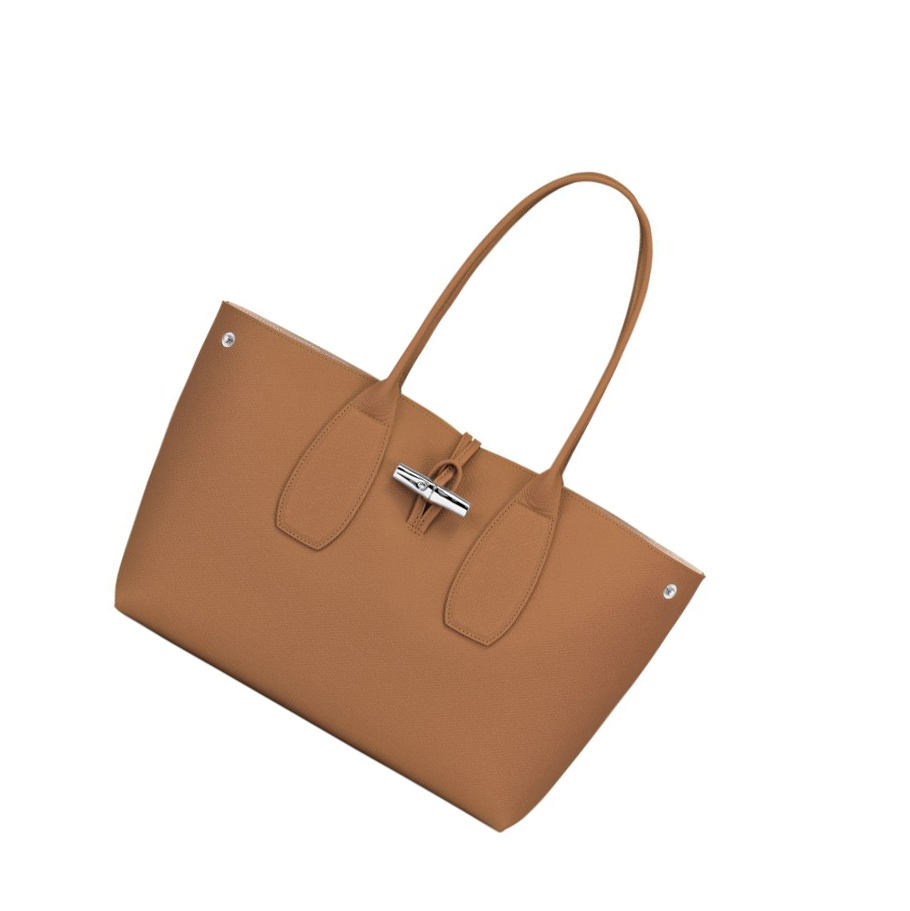 Longchamp Roseau Schoudertassen Dames Beige | NL-XZ15836
