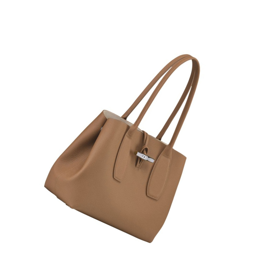 Longchamp Roseau Schoudertassen Dames Beige | NL-XZ15836
