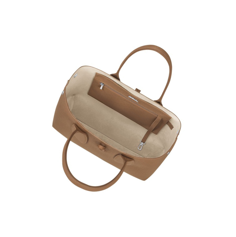 Longchamp Roseau Schoudertassen Dames Beige | NL-XZ15836