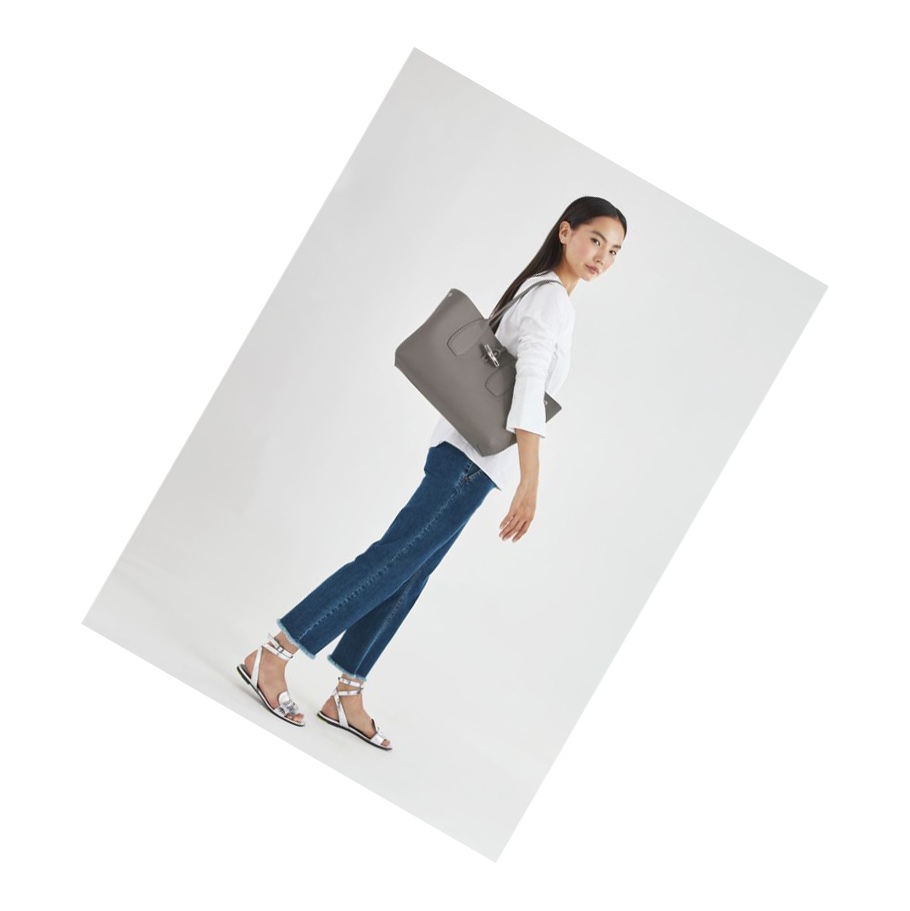 Longchamp Roseau Schoudertassen Dames Grijs | NL-MU42987