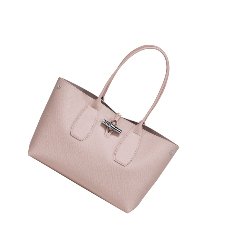 Longchamp Roseau Schoudertassen Dames Lichtroze | NL-MY42961