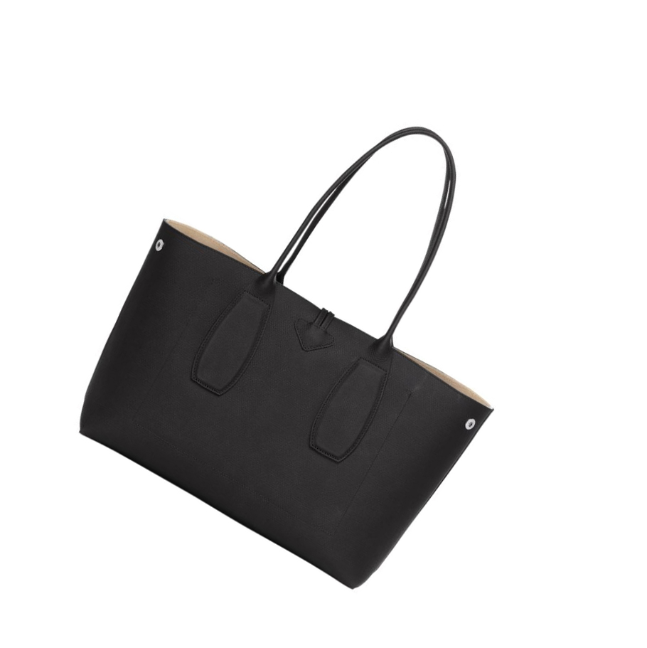 Longchamp Roseau Schoudertassen Dames Zwart | NL-WR26490