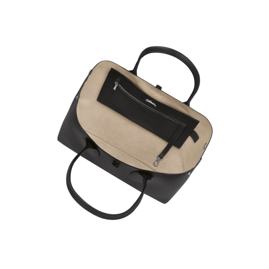 Longchamp Roseau Schoudertassen Dames Zwart | NL-WR26490