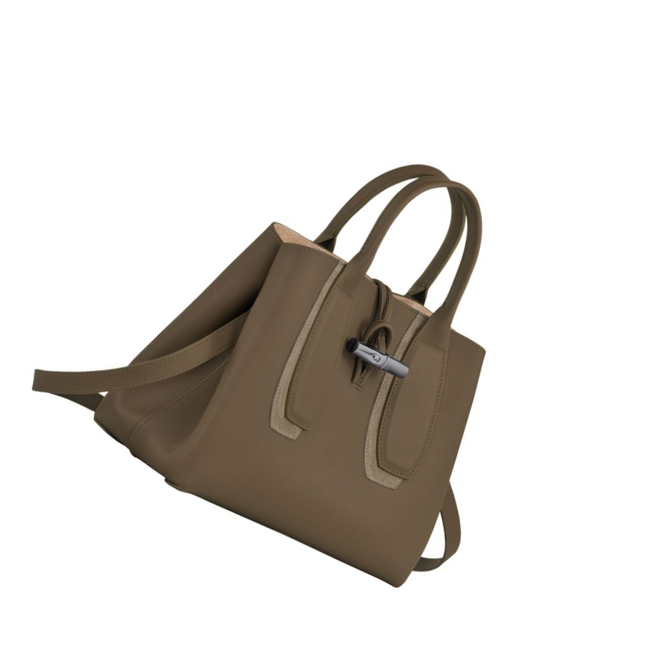 Longchamp Roseau Shadow M Handtas Dames Bruin | NL-TM83490