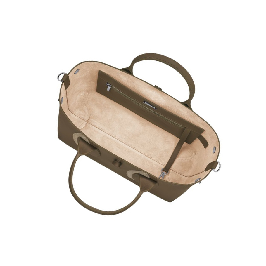 Longchamp Roseau Shadow M Handtas Dames Bruin | NL-TM83490