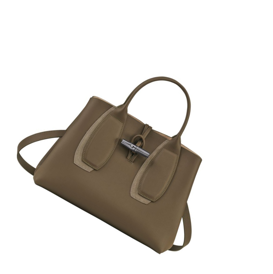 Longchamp Roseau Shadow M Handtas Dames Bruin | NL-TM83490