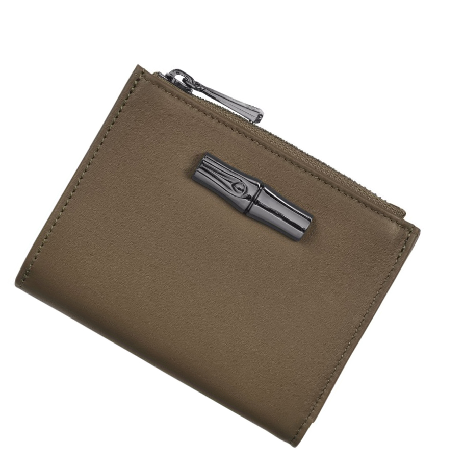 Longchamp Roseau Shadow Portefeuille Dames Bruin | NL-OS97382