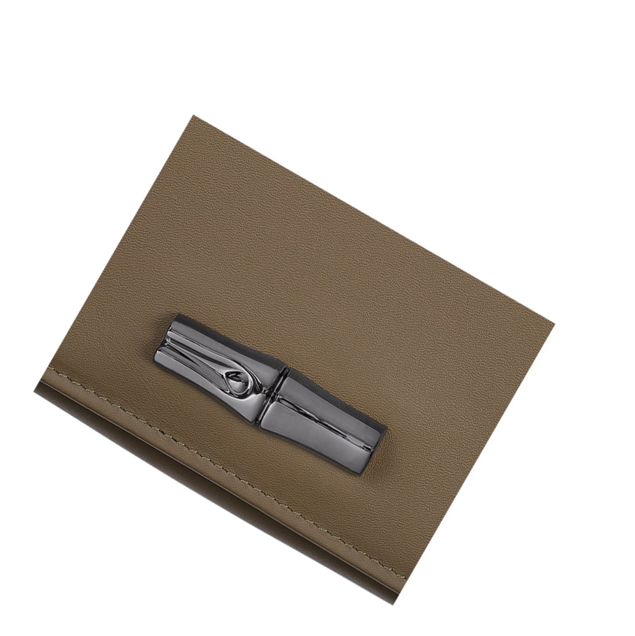Longchamp Roseau Shadow Portefeuille Dames Bruin | NL-WE18542