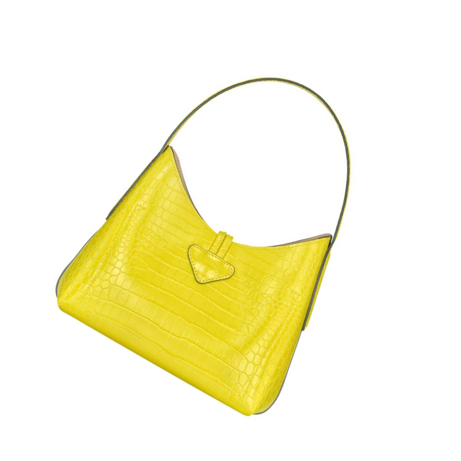 Longchamp Roseau XS Schoudertassen Dames Geel | NL-KW97164