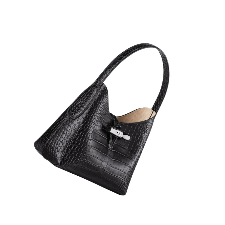 Longchamp Roseau XS Schoudertassen Dames Zwart | NL-OZ26938