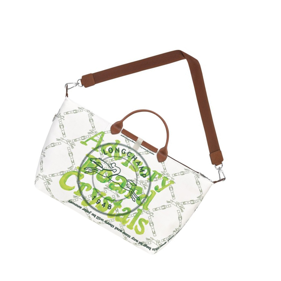 Longchamp X Abc Highart For Hs Reistas Dames Wit Groen | NL-OL62185