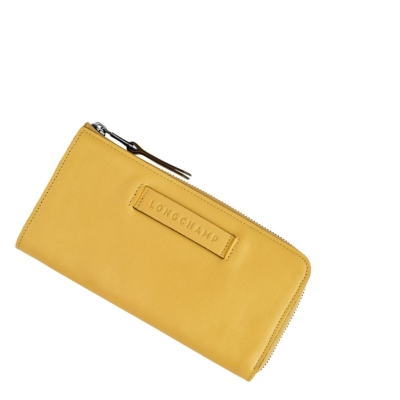 Longchamp 3D Portefeuille Dames Geel | NL-FQ29375
