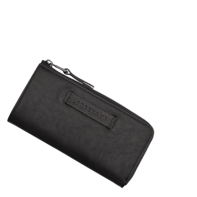 Longchamp 3D Portefeuille Dames Zwart | NL-FO71689