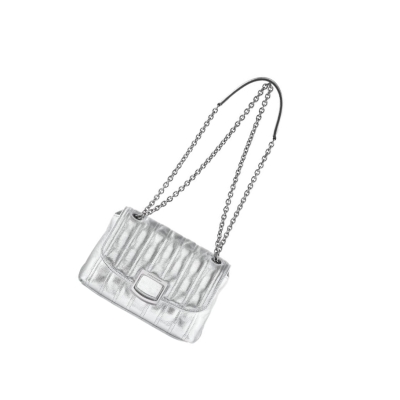 Longchamp Brioche Métal S Crossbodytassen Dames Zilver | NL-KZ63450