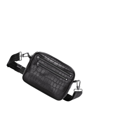 Longchamp Croco Block Crossbodytassen Dames Zwart | NL-XZ83471