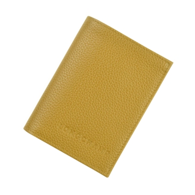 Longchamp Le Foulonné Kaarthouder Dames Geel | NL-YZ18097