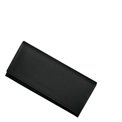 Longchamp Le Foulonné Portefeuille Dames Zwart | NL-LM94716