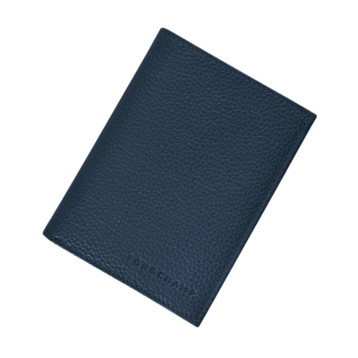Longchamp Le Foulonné Portefeuille Heren Donkerblauw | NL-PY81472