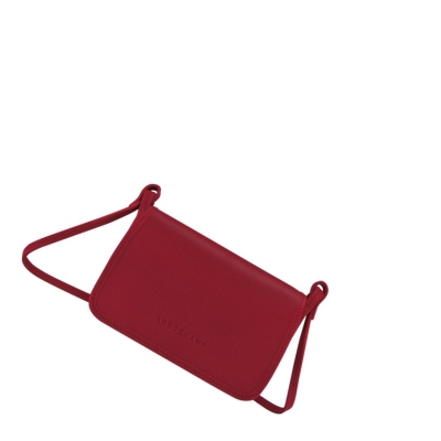 Longchamp Le Foulonné Rits Rond Portemonnee Dames Rood | NL-GT59416