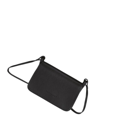 Longchamp Le Foulonné Rits Rond Portemonnee Dames Zwart | NL-NP53102