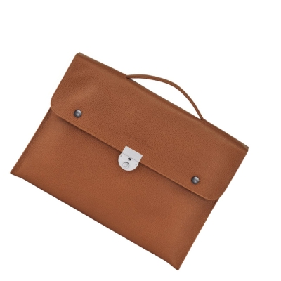 Longchamp Le Foulonné S Aktetas Heren Bruin | NL-TK72098