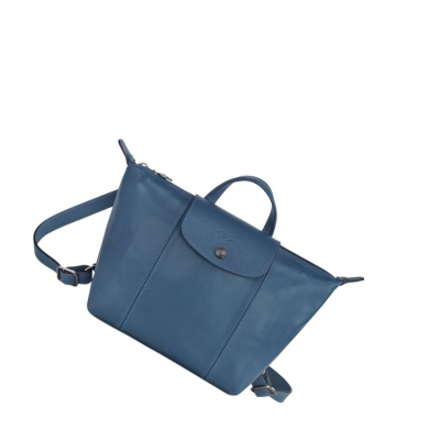 Longchamp Le Pliage Cuir Rugzak Dames Blauw | NL-RG73948