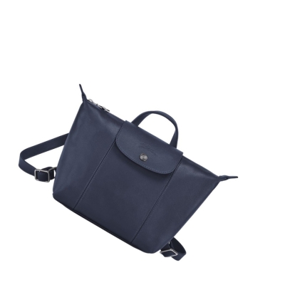 Longchamp Le Pliage Cuir Rugzak Dames Donkerblauw | NL-PR72316