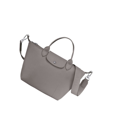 Longchamp Le Pliage Cuir S Handtas Dames Grijs | NL-EG36154