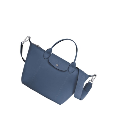 Longchamp Le Pliage Cuir S Handtas Dames Blauw | NL-FQ01789