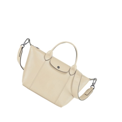 Longchamp Le Pliage Cuir S Handtas Dames Beige | NL-KF35942