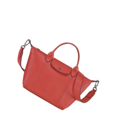 Longchamp Le Pliage Cuir S Handtas Dames Rood | NL-YD96328