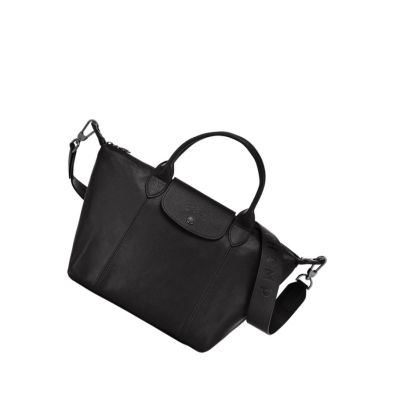 Longchamp Le Pliage Cuir S Handtas Dames Zwart | NL-ZI84029