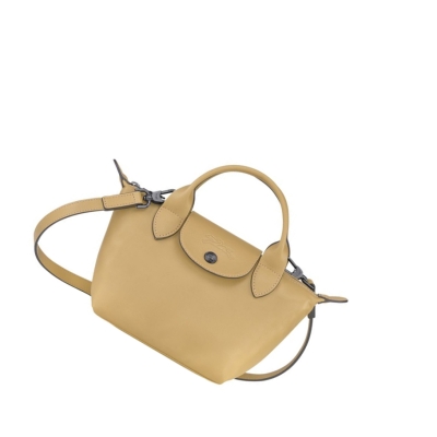 Longchamp Le Pliage Cuir XS Handtas Dames Beige | NL-SY93246