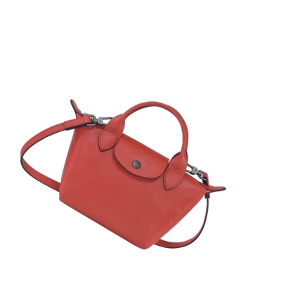 Longchamp Le Pliage Cuir XS Handtas Dames Rood | NL-TE23047