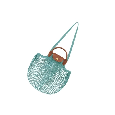 Longchamp Le Pliage Filet Schoudertassen Dames Blauw | NL-IH65742